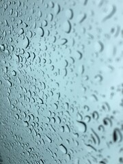 water drops on glass