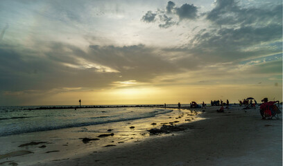 sunset on the beach