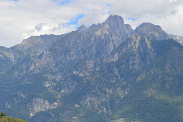 Fototapeta premium The beautiful landscape around the mountains of Lake Como in Lombardy in Northern Italy