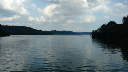 sunset over the lake