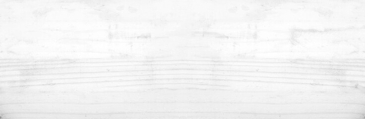 Wide Table top view of wood texture in white light panoramic background. Panorama Grey clean grain wooden floor birch panel backdrop concept with plain board pale detail streak for space clear.