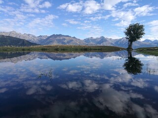The beautiful landscape around the mountains of Lake Como in Lombardy in Northern Italy