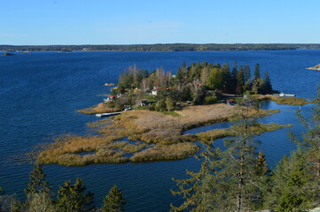 Autumn colors in the beautiful Stockholm Archipelago, Sweden