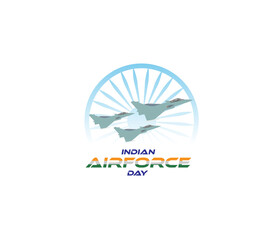ILLUSTRATION OF INDIAN AIRFORCE DAY.
