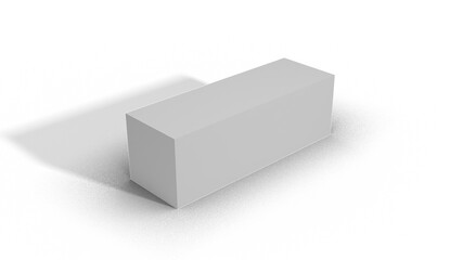 Blank White Box Scale top view 3-1-1 with shadow 