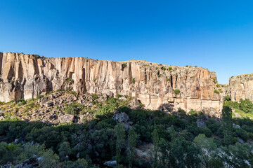 Ihlara Valley in Cappadocia. Peristrema Monastery is the most famous valley in Turkey for hiking excursions. Aksaray, Cappadocia, Turkey