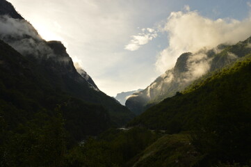Obraz premium The beautiful and dramatic landscapes of the Valbona Valley in Northern Albania