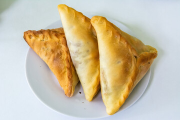 Traditional Tatar triangular pastry Ocpocmaq