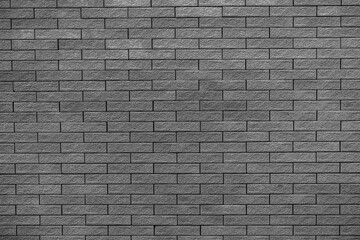Black and white brick wall texture and background
