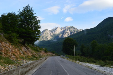 Fototapeta premium The beautiful and dramatic landscapes of the Valbona Valley in Northern Albania