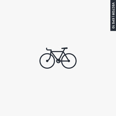 Fixed gear bike, linear style sign for mobile concept and web design