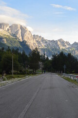 The stunning mountain scenery in the Valbona Valley in Albania