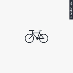 Urban bike, linear style sign for mobile concept and web design
