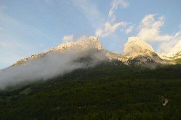The stunning mountain scenery in the Valbona Valley in Albania
