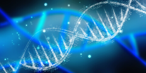 2d render of dna structure, abstract background © meenkulathiamma
