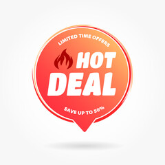 Hot Deal Shopping Round Tag