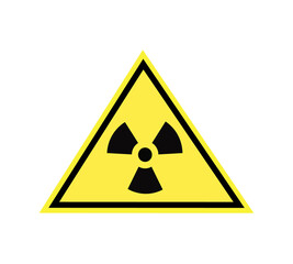 warning industrial about radiation hazard sign, labor protection