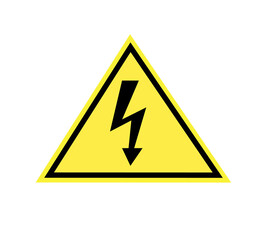 industrial warning about electrical hazard sign, labor protection