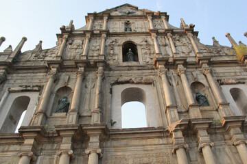 Fototapeta na wymiar Ruins of Saint Paul's in Macau, China