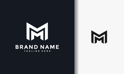 monogram letter MM logo - obrazy, fototapety, plakaty