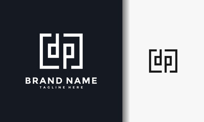 monogram letter DP logo