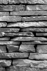 Black and white brick wall texture