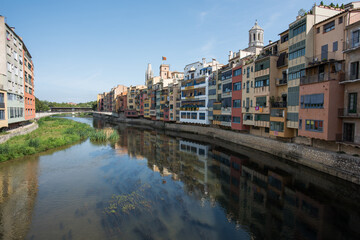 Naklejka na ściany i meble The city of Girona, skyline.