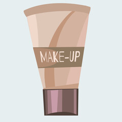 realistic illustration of cosmetics on background