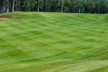Fototapeta premium The Summer landscape golf course panorama and background. 