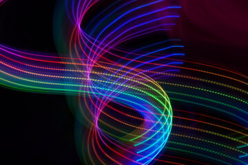Rainbow light drawing, abstraction, lines drawn. concept background, texture