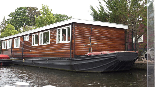 Leiden by boat (Netherlands)