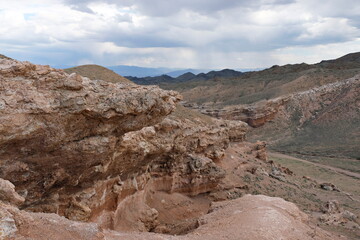 Nature reserve: Charyn canyon, near Almaty. This is a dry gorge washed by meltwater. The area is also called the valley of Castles.