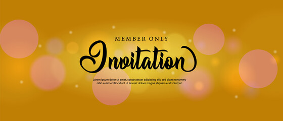 Luxury golden invitation card template design