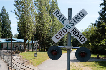 railroad crossing sign