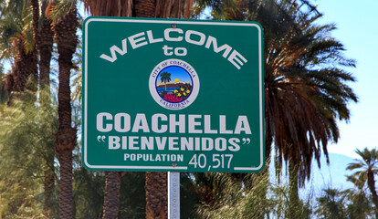 Coachella, California welcome sign