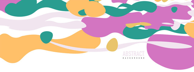 Trendy liquid style shapes abstract design, dynamic vector background for placards, brochures, posters, web landing pages, covers or banners