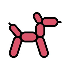 parade related balloons arrange in animals style vector with editable stroke