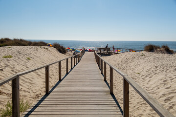 path to the beach in aveiro, portugal