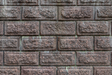 Brown and gray marble or granite brick or plate wall texture