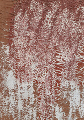 Texture of cracked paint on a white wall. Background image