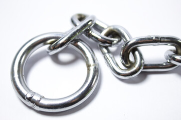 Obraz premium Metal chain with several interlaced links