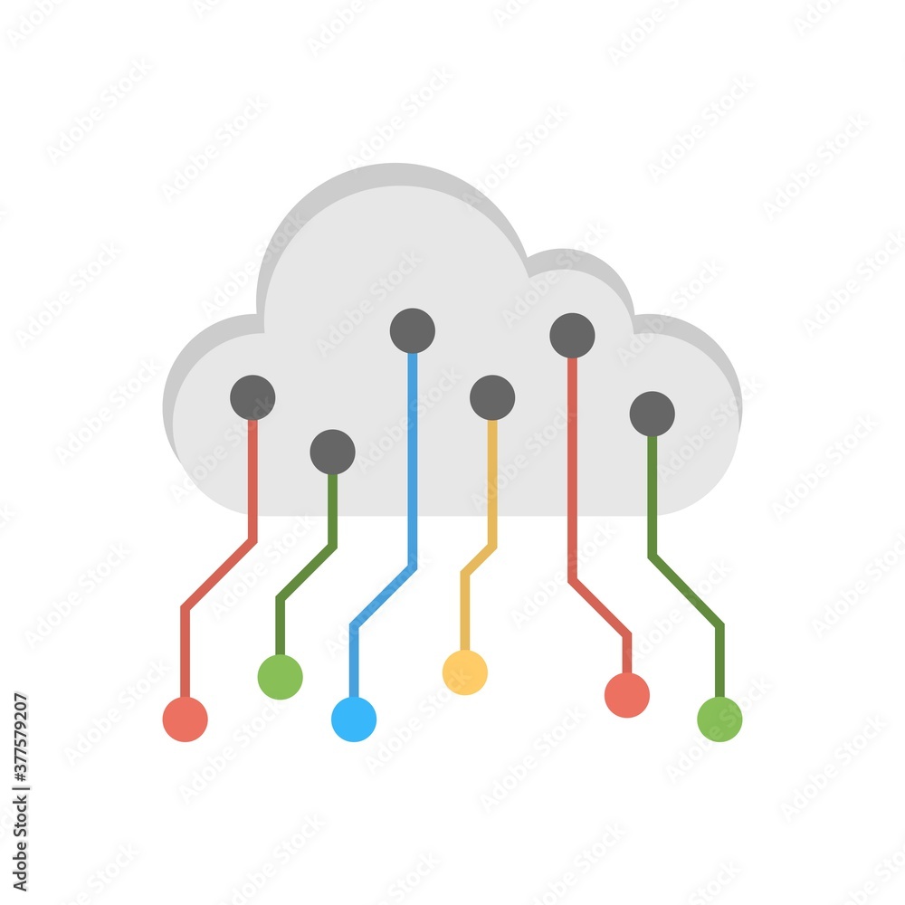 Poster cloud computing technology icon. network concept.