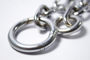 Obraz premium Metal chain with several interlaced links