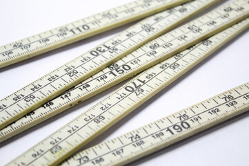 Centimeter ruler for use in construction and home decoration