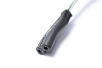 Plug for electronic devices with its black cable