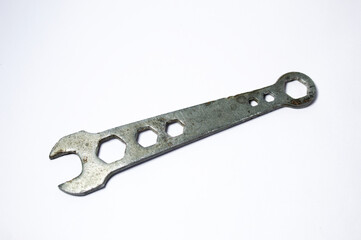 Spanner for bicycles with white background