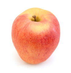 a juicy red apple on a white background with clipping path