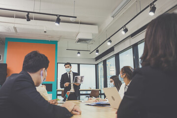 business people conference in modern meeting room. Business People Meeting Conference Discussion...