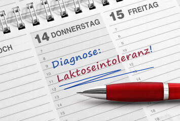 Notiz: Diagnose: Laktoseintoleranz!