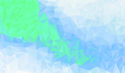 Fototapeta premium Blue polygonal background. Blue triangle background. Vector illustration.